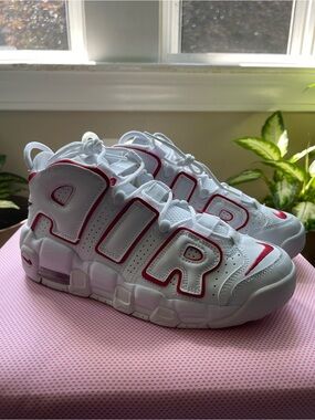 Nike Air More Uptempo 'White Varsity Red' GS (7y)